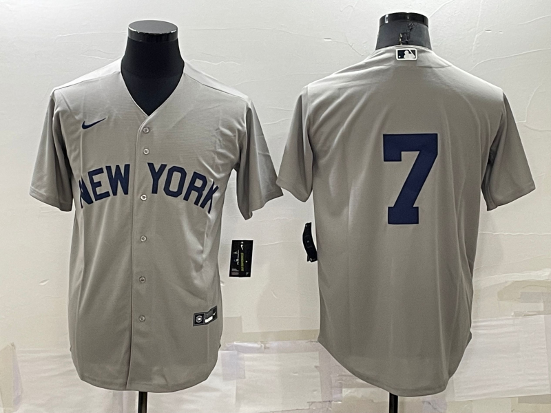 Men's New York Yankees #7 Mickey Mantle Grey Field of Dreams Cool Base Stitched Baseball Jersey